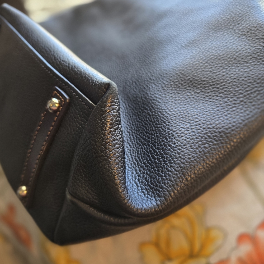 Dooney & Bourke Derby Florentine Black Pebbled Leather Hobo Bag - Picture 7 of 16
